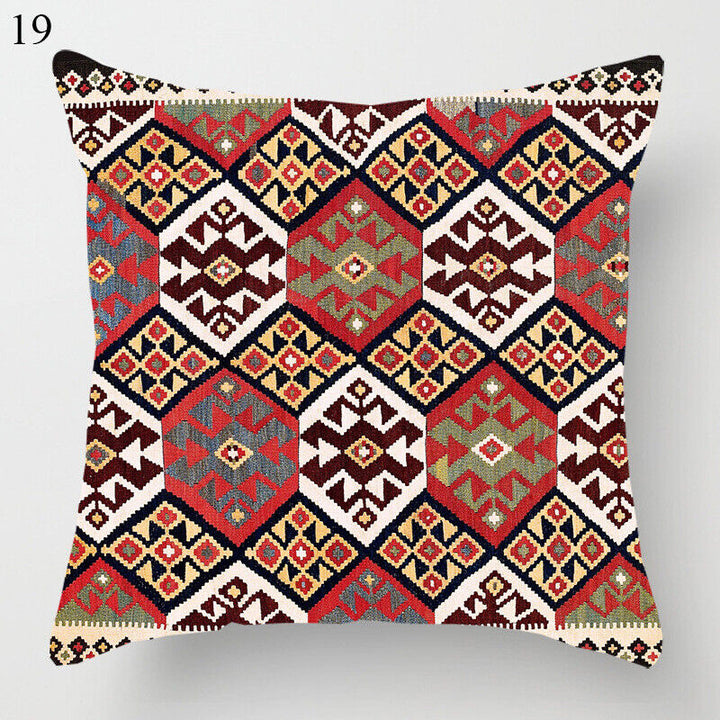 Ethnic Boho Mandala Print Linen Throw Pillow Case Sofa Cushion Cover Home Decor# Bowlift