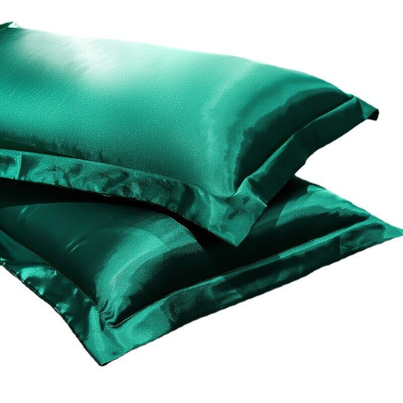 1/2PCS Soft Pillowcase Silk Satin Pillow cases Home Decor Bedding Cushion Covers Bowlift