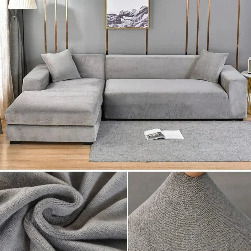 BowLift | Samtlux Velvet Sofa Cover – Elegant Stretch Fit for Luxurious Comfort and Protection