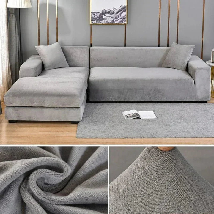 BowLift | Samtlux Velvet Sofa Cover – Elegant Stretch Fit for Luxurious Comfort and Protection