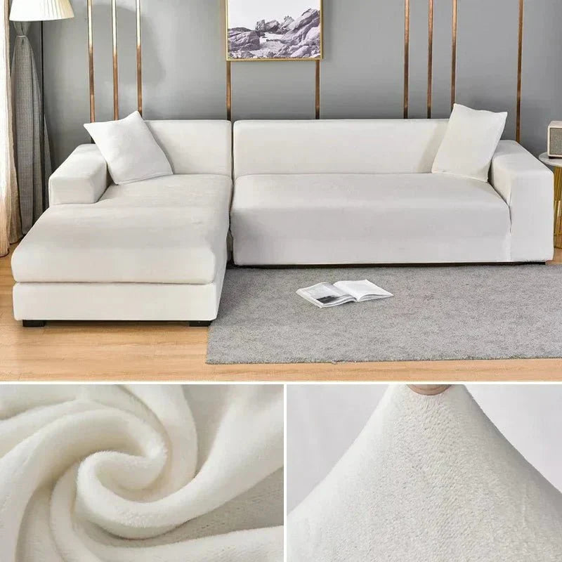BowLift | Samtlux Velvet Sofa Cover – Elegant Stretch Fit for Luxurious Comfort and Protection