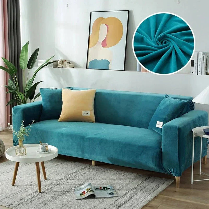 BowLift | Samtlux Velvet Sofa Cover – Elegant Stretch Fit for Luxurious Comfort and Protection