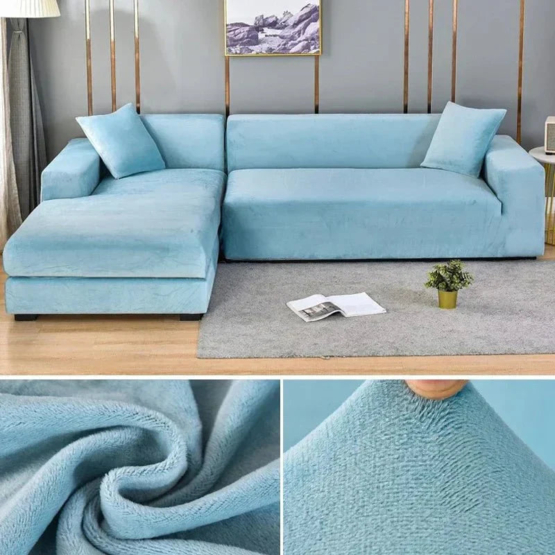 BowLift | Samtlux Velvet Sofa Cover – Elegant Stretch Fit for Luxurious Comfort and Protection