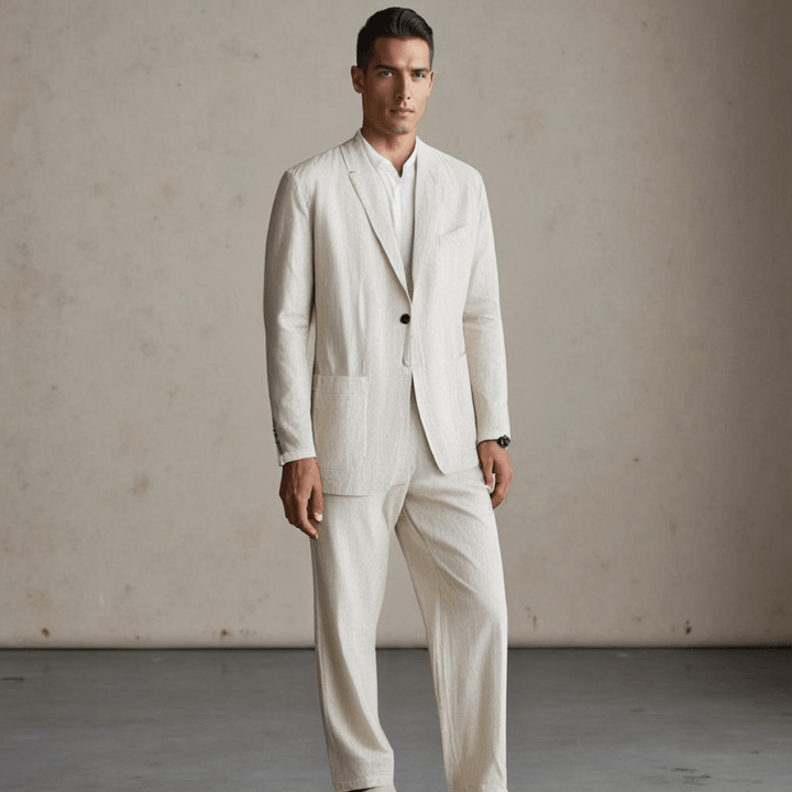 Savelli™ | Elegant Linen Suit