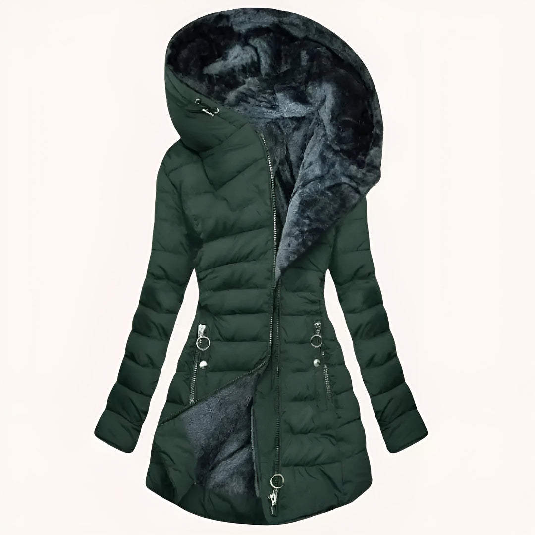 SAMANTHA – ELEGANT ASYMMETRICAL WINTER COAT