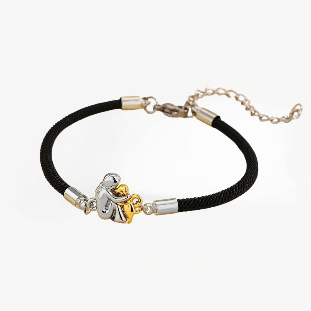 Elisa - Bracelet with Cord and Dog Icon