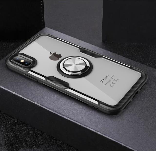 Azura | Magnetic Ring Carbon Fiber iPhone Case