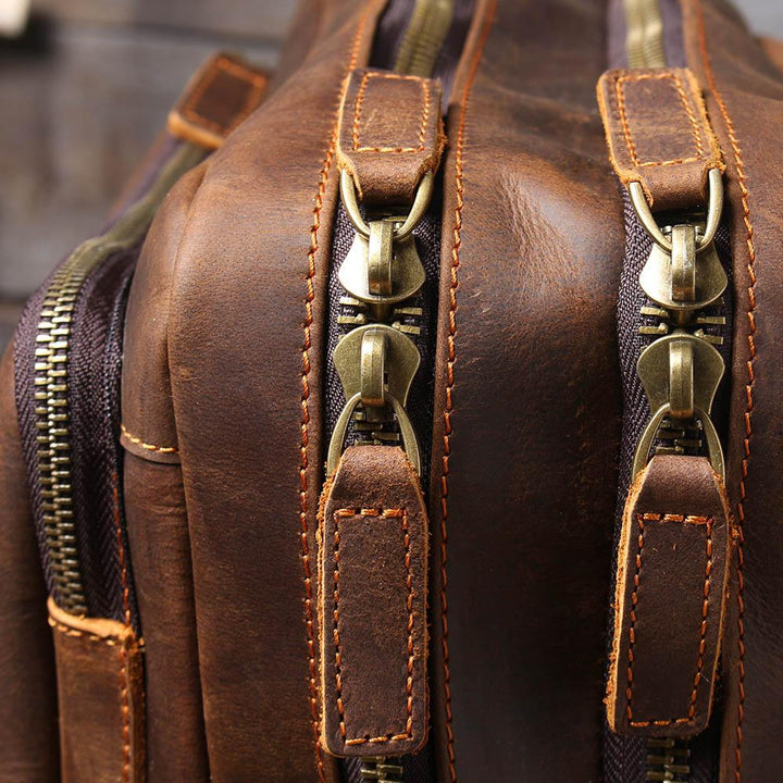 Brown Leather Backpack | BOSTON