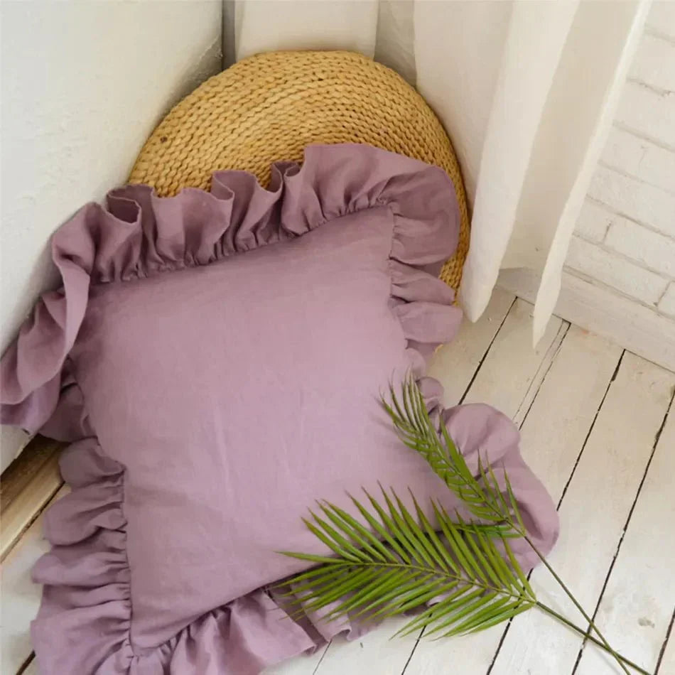 BowLift | Soft Linen Ruffle Pillowcase