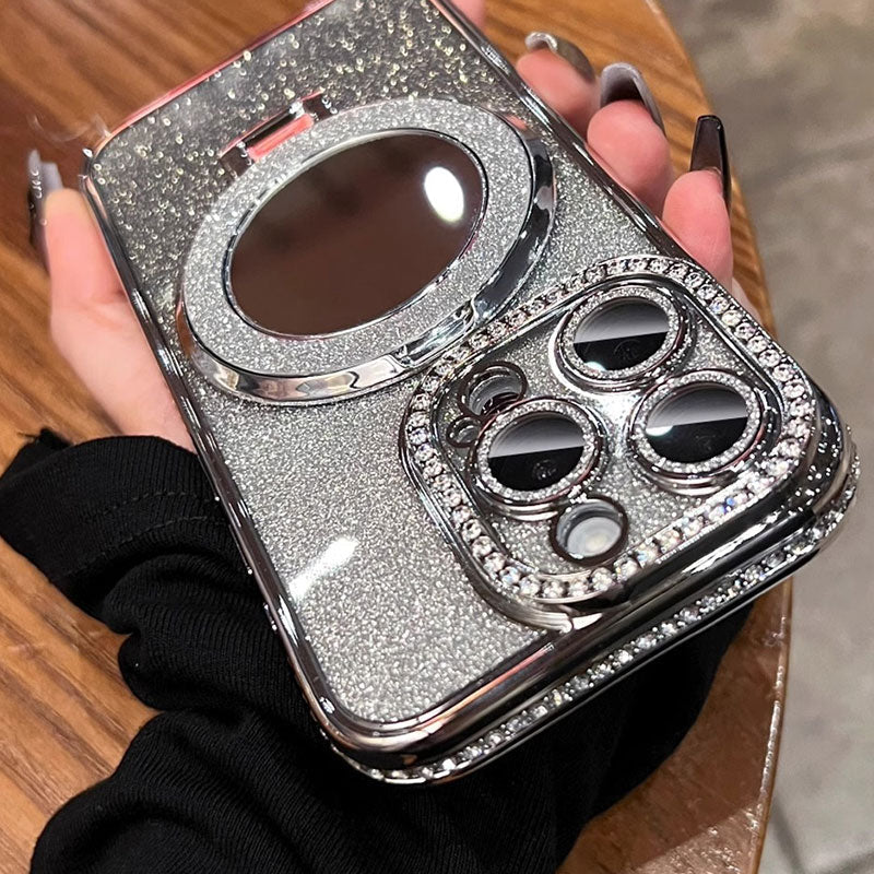Azura | Phone Case with Mirror Magnetic Stand Glitter