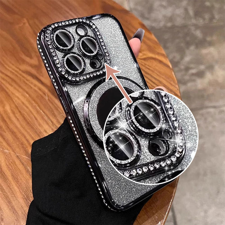 Azura | Phone Case with Mirror Magnetic Stand Glitter