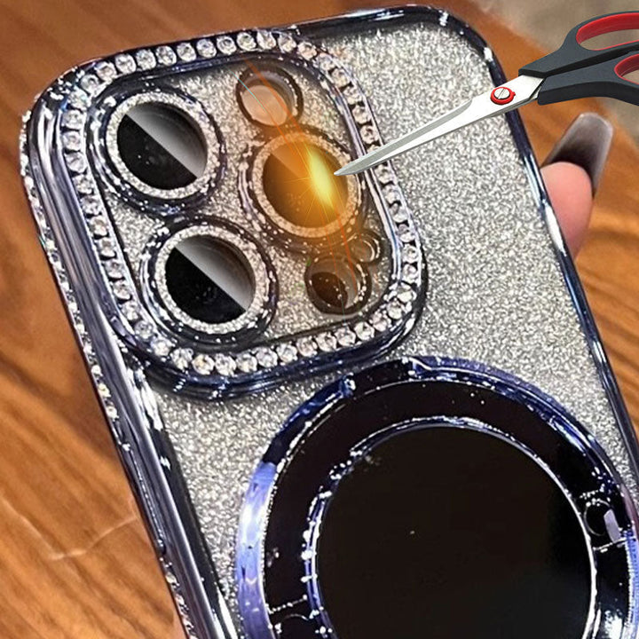 Azura | Phone Case with Mirror Magnetic Stand Glitter