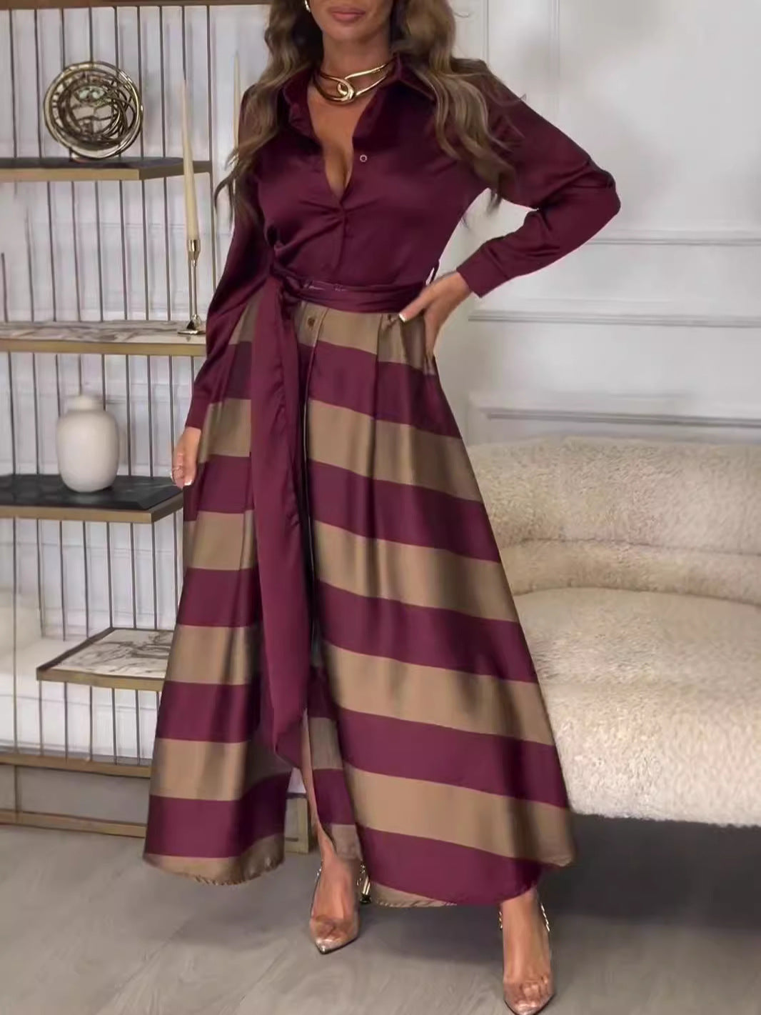 Yvonne | Maxi Dress with Stripes