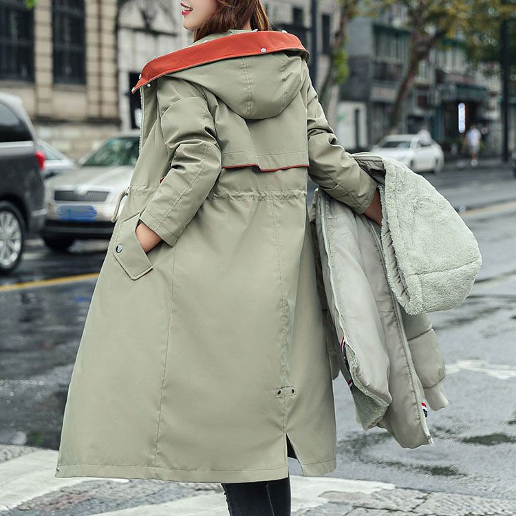 Azura | Winter coat with hood and fur collar, casual parka for women