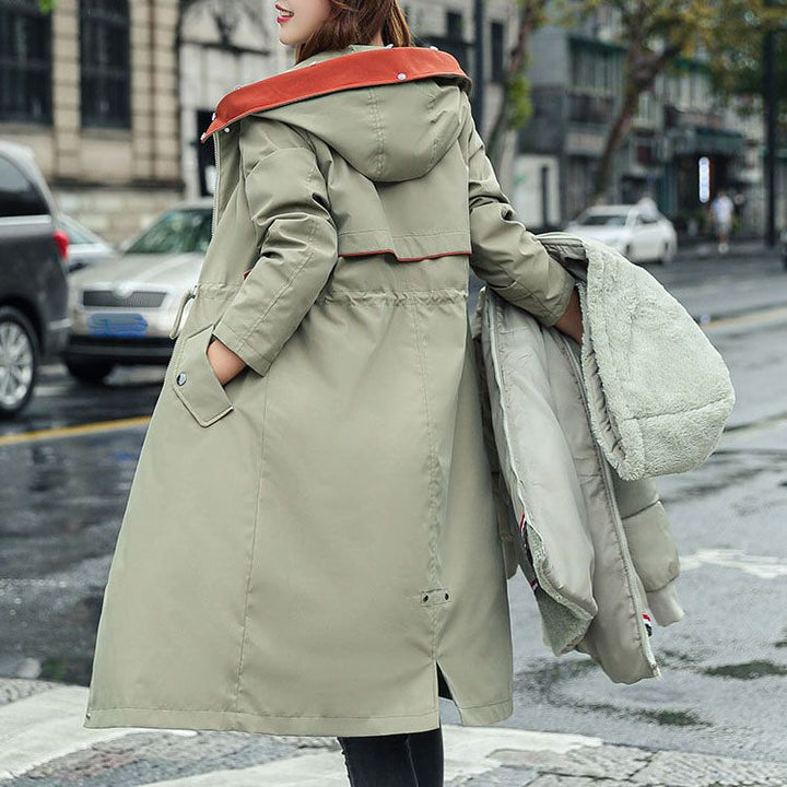 Azura | Winter coat with hood and fur collar, casual parka for women