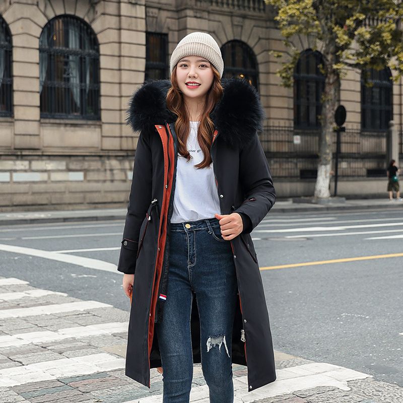 Azura | Winter coat with hood and fur collar, casual parka for women