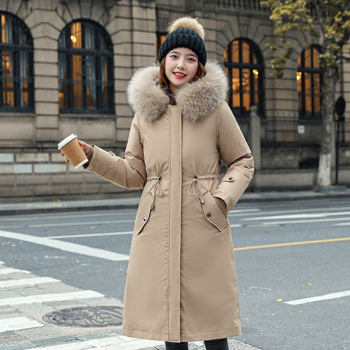 Azura | Winter coat with hood and fur collar, casual parka for women