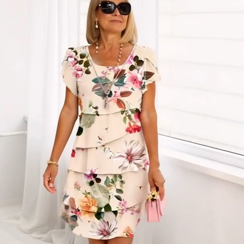 Lyra - Graceful Floral Elegance Dress