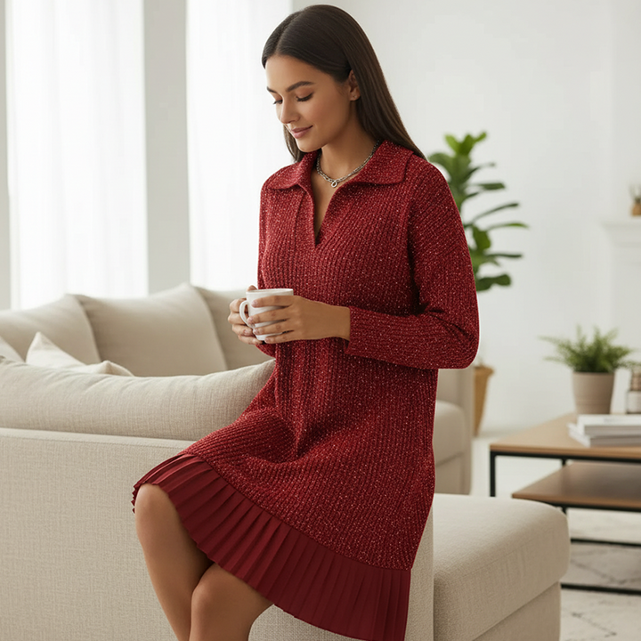 Leire - Minimalist Short Knit Sweater Dress