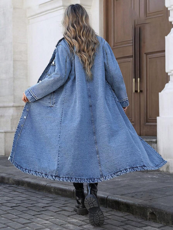 Aubrey | Stylish Long Denim Jacket