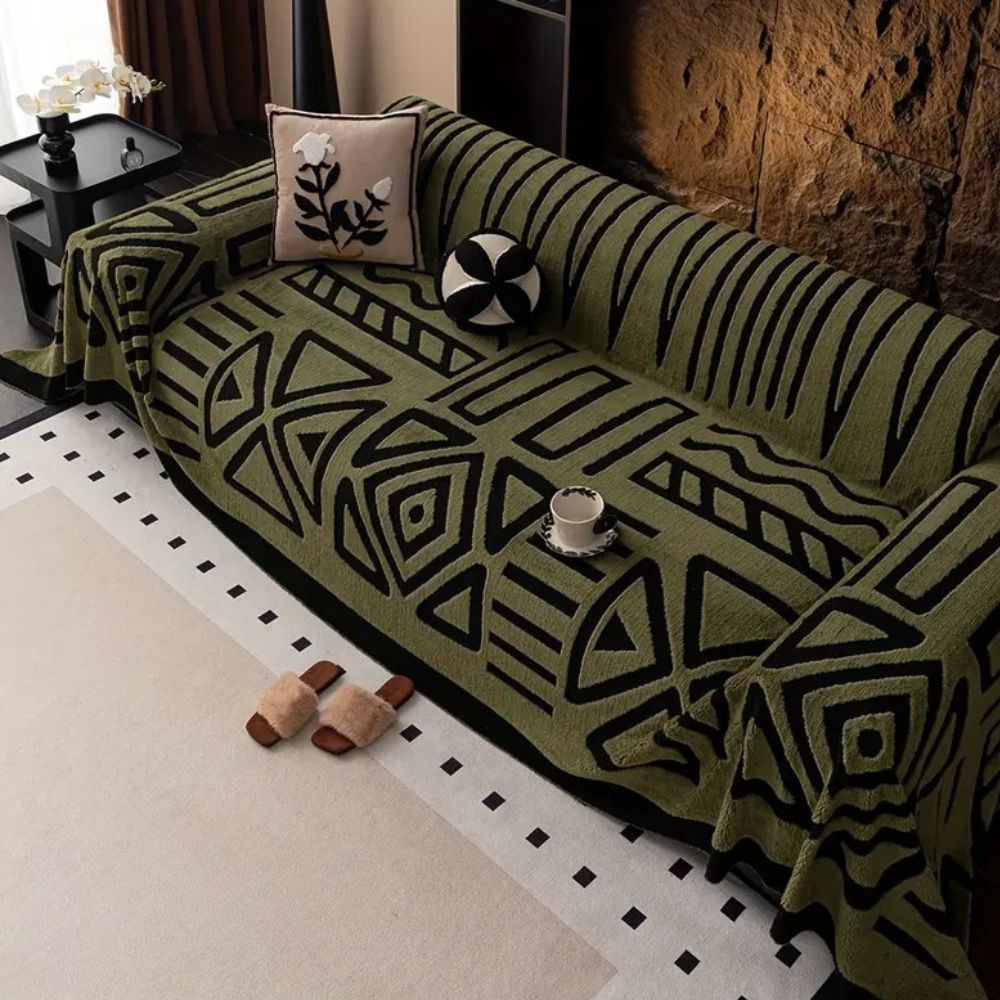 BowLift | Modern Geometric Sofa Cover Cotton Blend