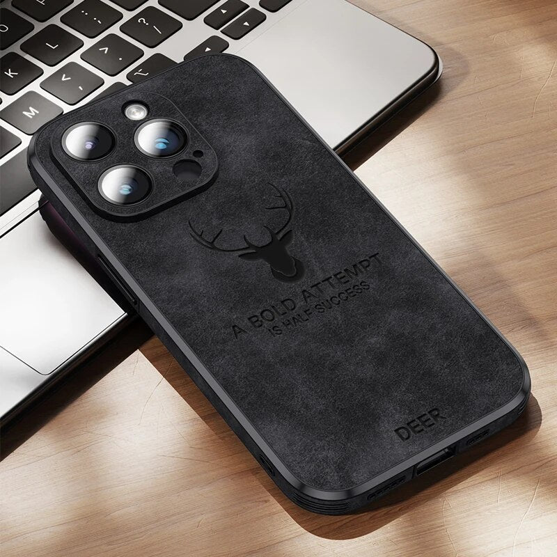 Azura | Deer - Luxury Leather iPhone Case with Stylish Design and Shockproof Protection