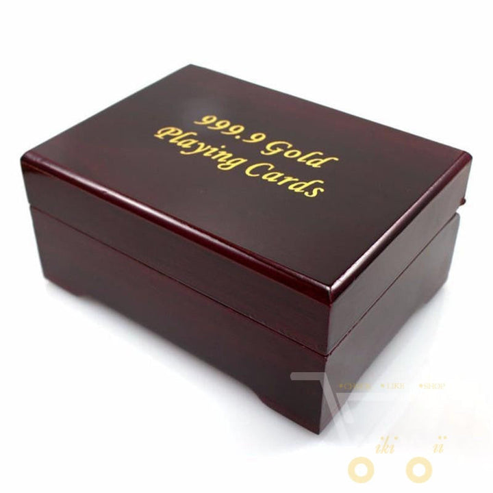 Azura | 24K Gold Plated Playing Card with Wood - Style Box