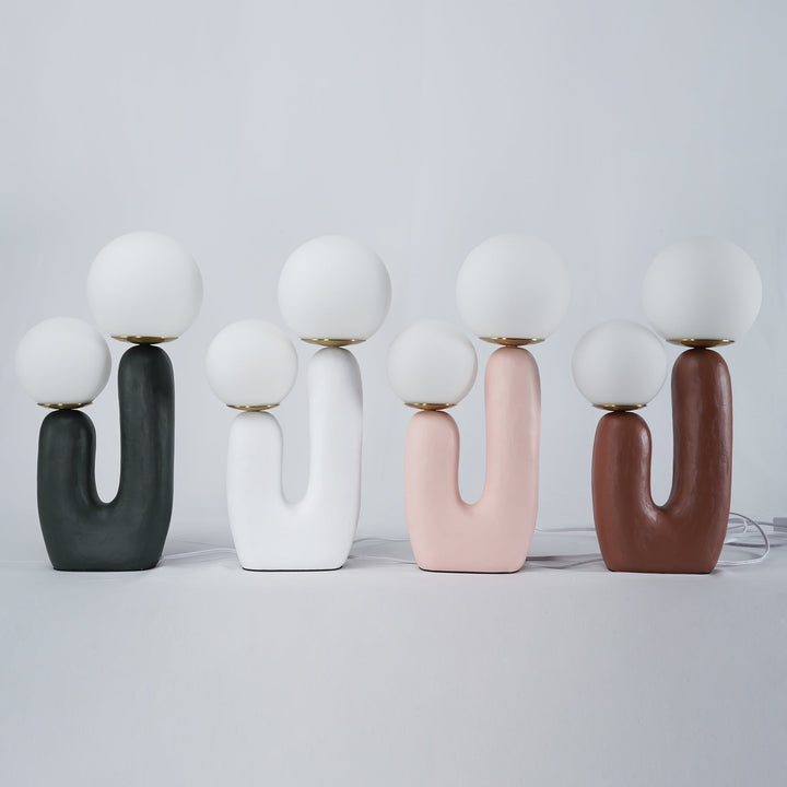 BowLift | Contemporary Style Table Lamp with Natural Accent