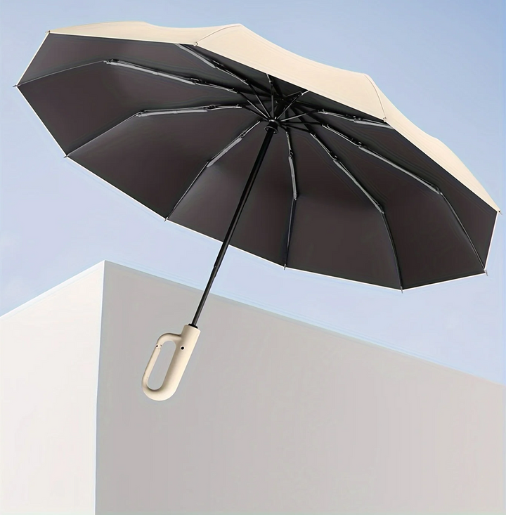 Azura | Wind-Resistant Automatic Folding Umbrella with Large Buckle Handle – Compact & Durable