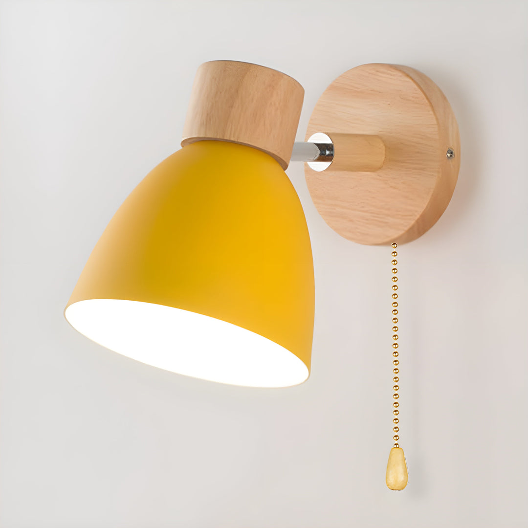 BowLift | Wood Nordic Wall Lamp with Switch for the Bedroom