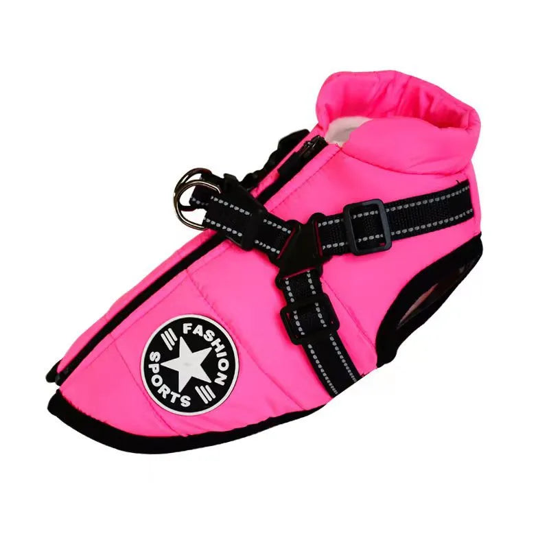 Azura | Waterproof Dog Jacket with Built-in Harness – Warm, Weather-resistant Dog Jacket for All Breeds