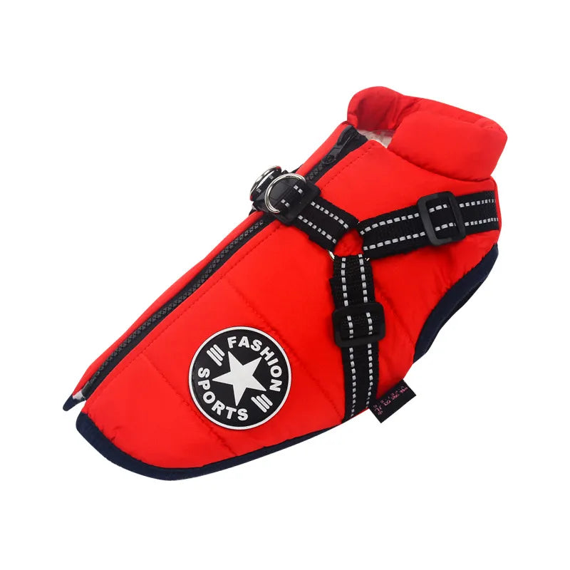 Azura | Waterproof Dog Jacket with Built-in Harness – Warm, Weather-resistant Dog Jacket for All Breeds