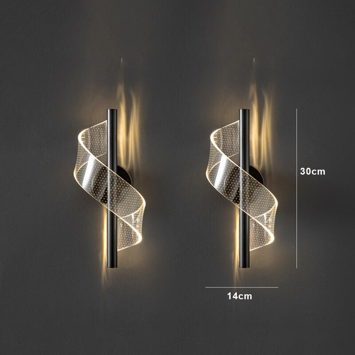 BowLift | Luxury Glass Wall Lamp with Candle Holder
