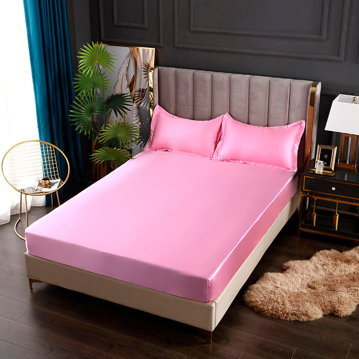Silk Satin Elastic Fitted Sheet with FREE* Silk Satin Pillowcases Bowlift