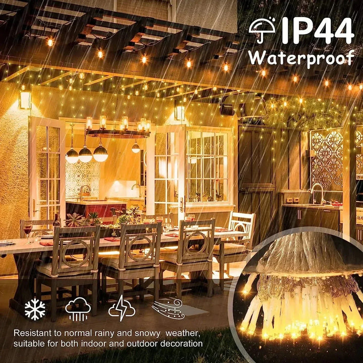 Azura | Twinkling Icicle String LED Lights | Warm White & Cool White, Extendable for Indoor & Outdoor Holiday Decor