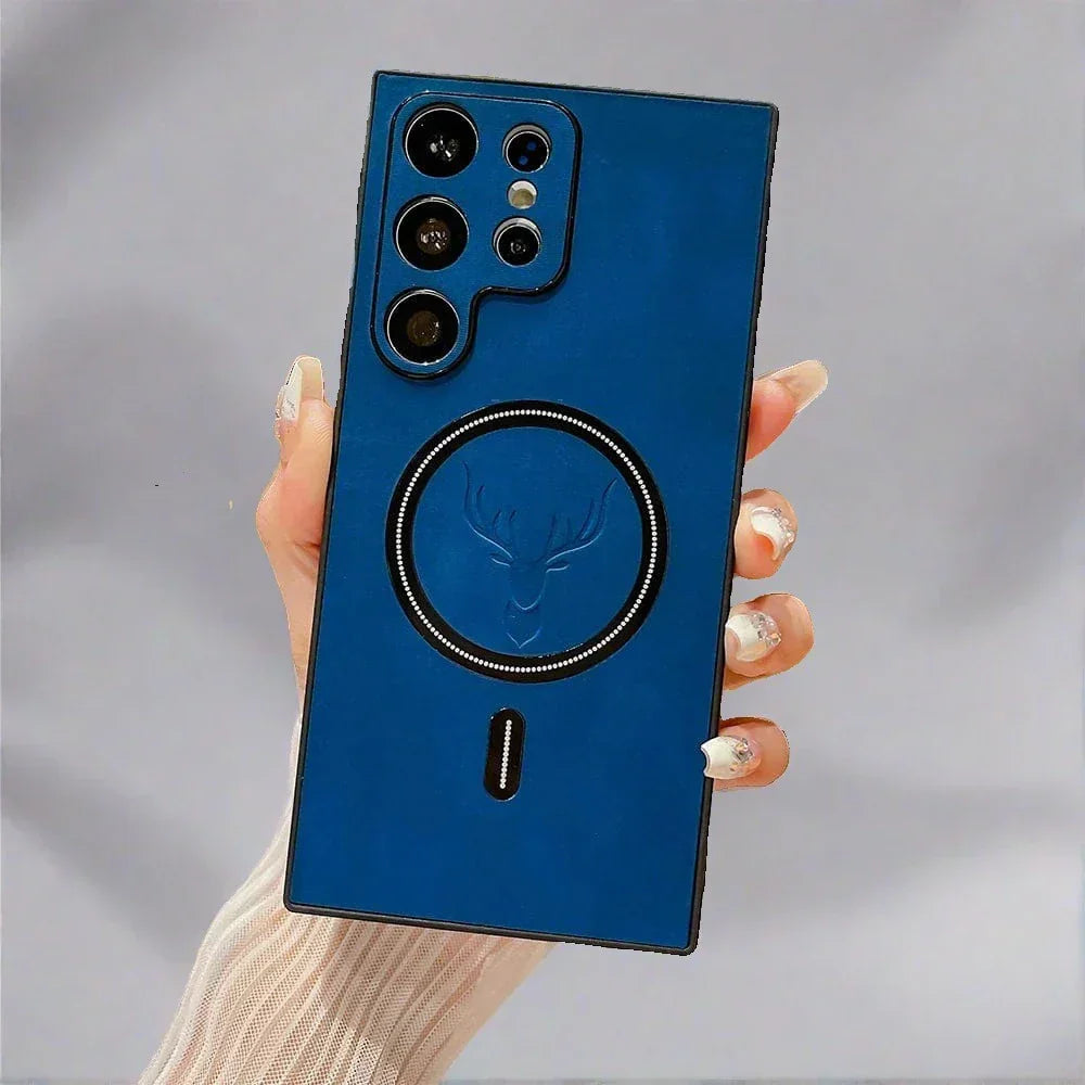 Azura | Leather Case for Samsung Phone | Magnetic Wireless Charging Case
