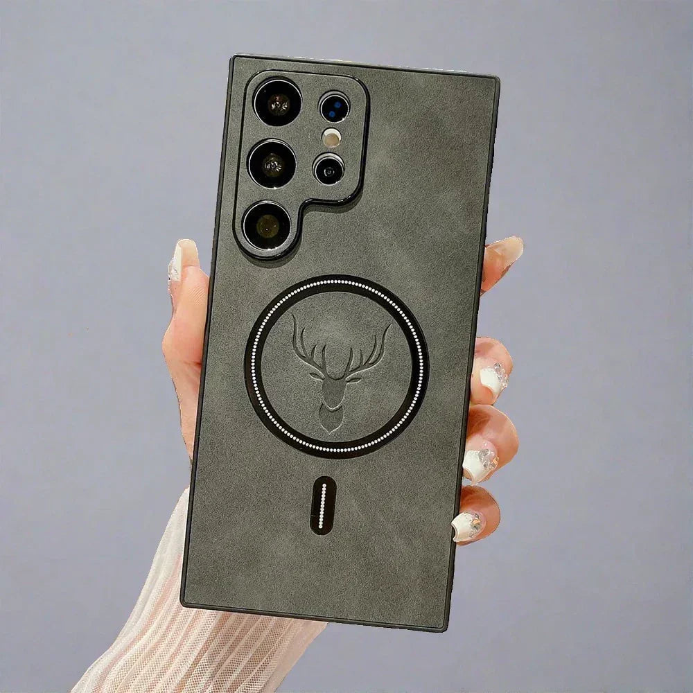 Azura | Leather Case for Samsung Phone | Magnetic Wireless Charging Case