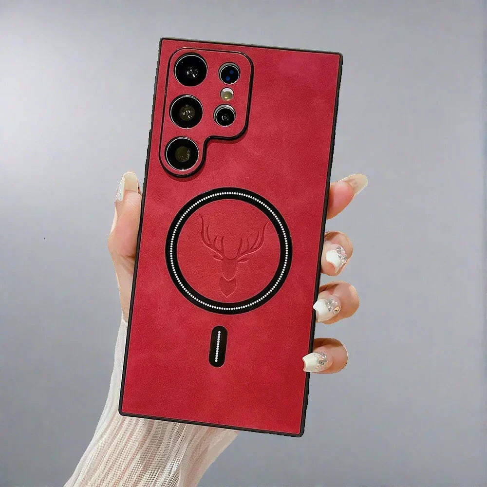 Azura | Leather Case for Samsung Phone | Magnetic Wireless Charging Case