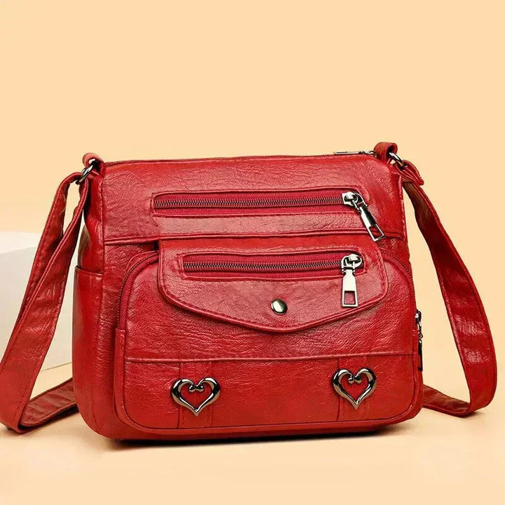 Lux | Trendy Heart Accent Crossbody Bag