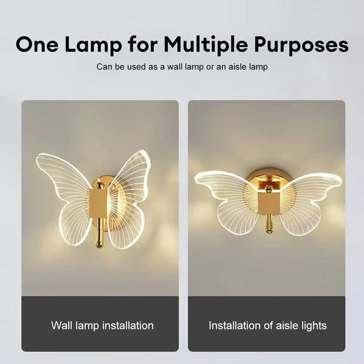 BowLift | FloraVyne LED Wall Light – Butterfly-shaped design lamp with 3 light modes energy-saving and elegant