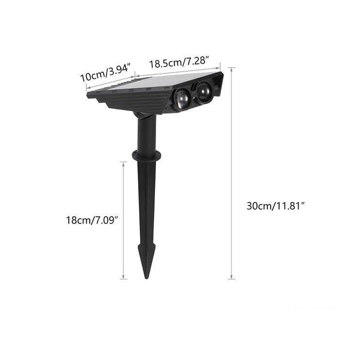 Azura | Waterproof Solar LED Multi-Zoom Spot Light | Adjustable Zoom. Eco-Friendly & Ideal for Garden and Outdoor Landscape Lighting