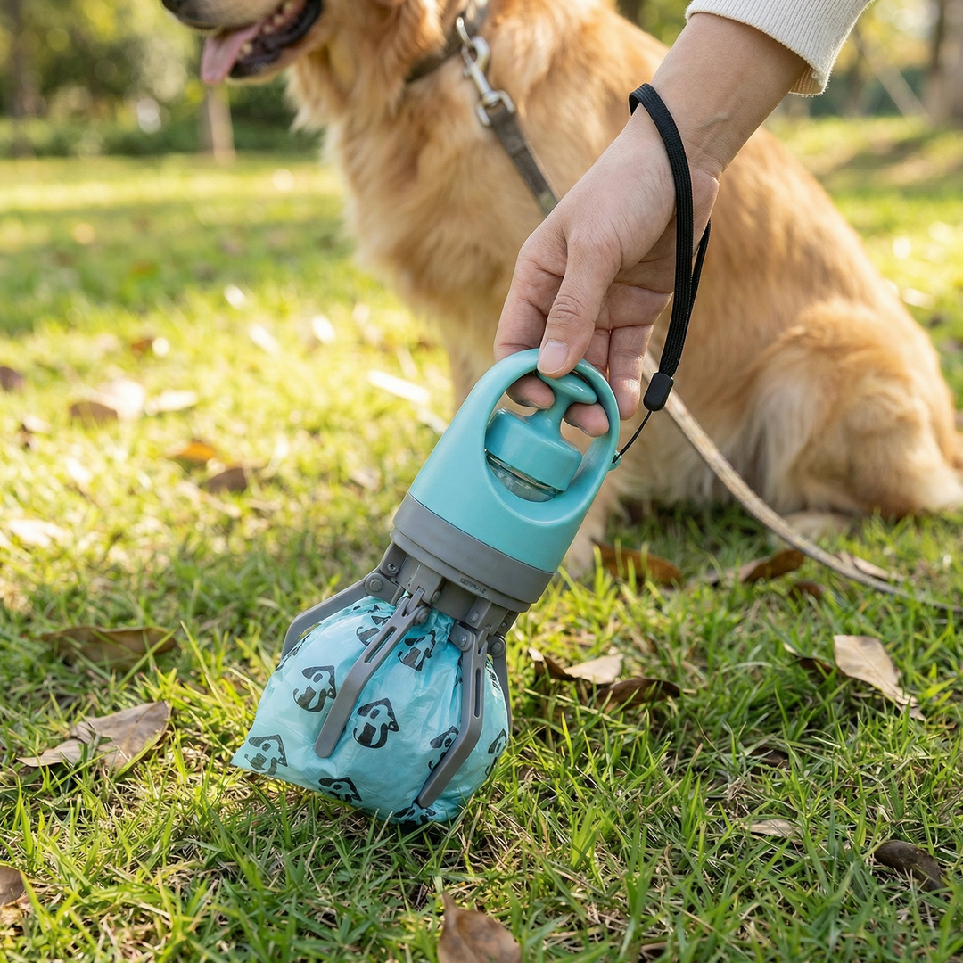 Dog Poop Scooper with Bags – Portable Outdoor Cleaning Set Azura