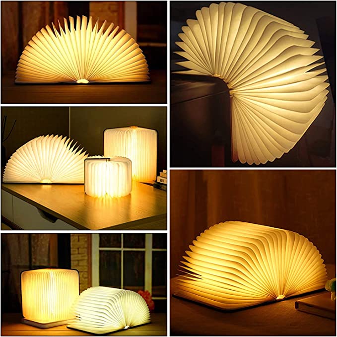 BowLift | Table Lamp LED Foldable Book Light Wood
