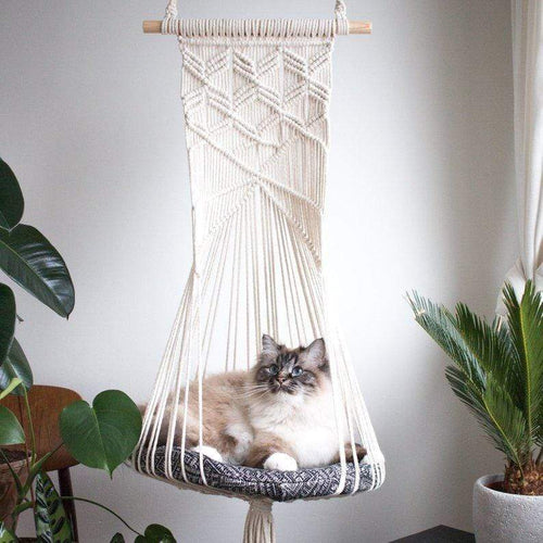 Azura | Macrame Wall Hanging Cat Bed