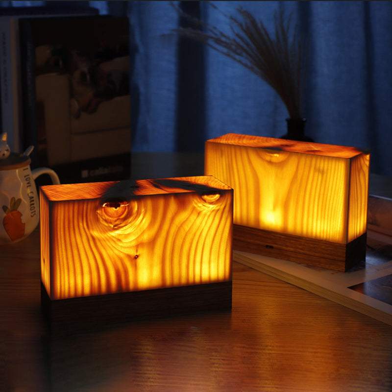 BowLift | Table Lamp with Touch Control Wood Finish