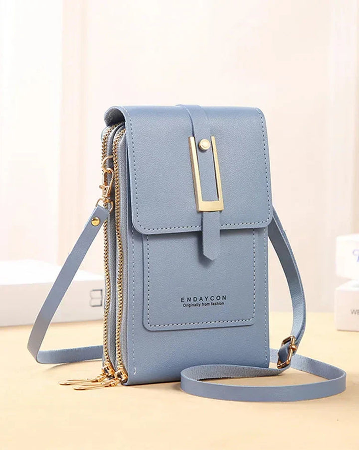 Leather Cell Phone Crossbody Bag