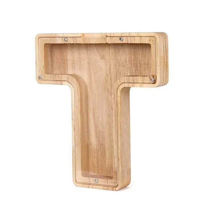 BowLift | Wooden Alphabet Letters 'Initial' Piggy Bank