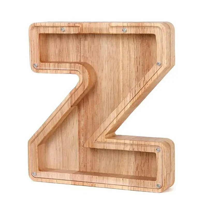 BowLift | Wooden Alphabet Letters 'Initial' Piggy Bank
