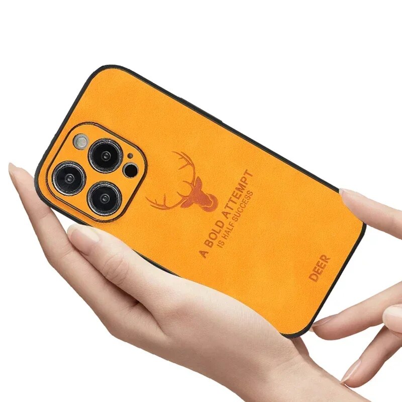 Azura | Deer - Luxury Leather iPhone Case with Stylish Design and Shockproof Protection