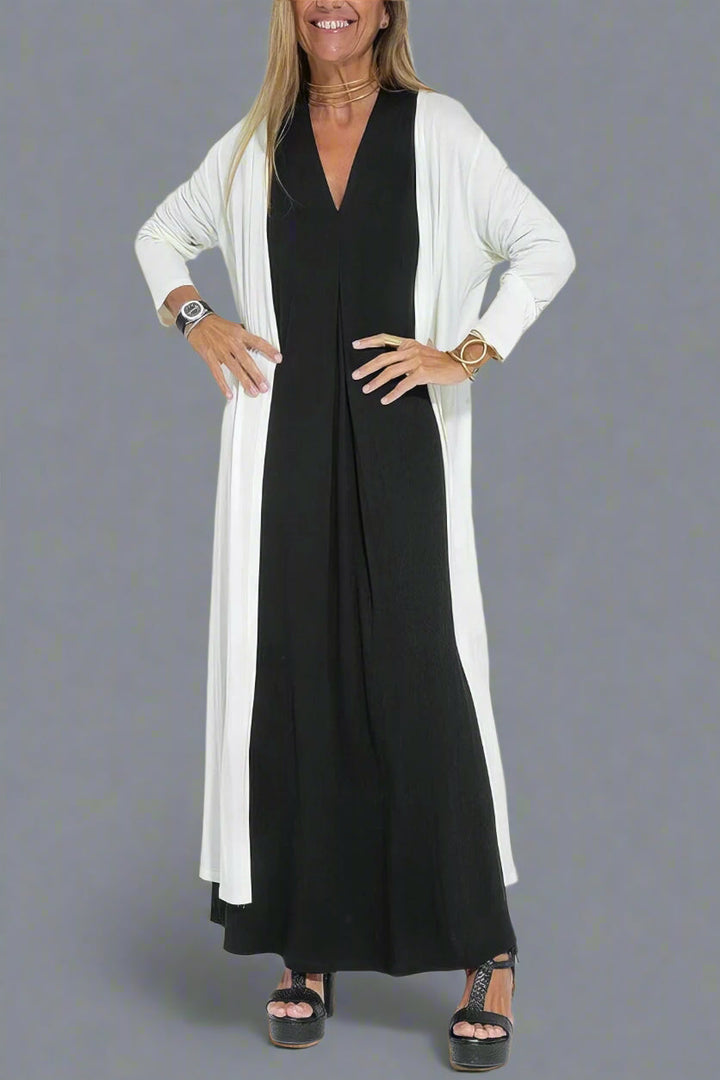 Elfriede | Elegant Maxi Dress with Free Cardigan for Every Occasion